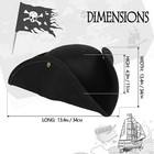 Pirate Tricorn Hat Men s Adult Colonial For Halloween Costume Accessories