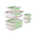  2 Pack  Painted Meadow Rectangle Tritan Food Storage Containers With Tritan Lid
