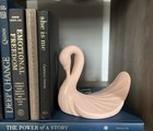 Vintage Set Of Two Pink Swans Decor   Vanity Hand Towel Holder