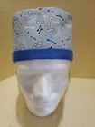 Bones  blue  Ortho Radiology Men s Skull chemo Surgical Scrub Hat cap Handmade