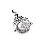 Tree Of Life Spin Photo Locket Oval Shape Real Sterling Silver 925