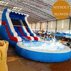 24ft Giant Commercial Pvc Inflatable Water Slide Bounce House Pool No Blower