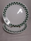 Set Of 4 Corelle Gingham Checkered Hunter Green Dinner Plates 10 25  