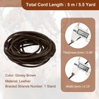 3 Mm X 5 5 Yard Leather Cord  Leather Strip For Crafts Shoe Lace  Glossy Brown