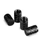 4pcs Car Tire Tyre Black Wheel Air Port Dust Cover Ventil Rim Valve Stem Caps
