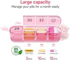 Monthly Pill Organizer 30 Day 1 Time Daily Pill Box 31day Medication Case Travel