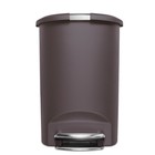Simplehuman 13 Gal Kitchen Step Trash Can W  Slide Lock Lid  Brown