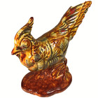 Pheasant Figurine Vintage 1968 10  Wide Brown Green Orange