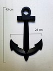 Metal Black Ship Anchor Large Maritime Wall Hanging 17 Inches