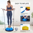 23  Half Balance Ball Yoga Ball Balance Trainer W  Air Pump 2 Bands pilates Ball