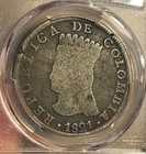 Colombia - 1821 Silver 8 Reales  pcgs G Detail 