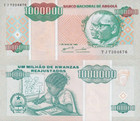 Angola 1000000 Kwanzas Reajustados 1995 P 141 Unc Lot 3 Pcs