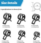 20pcs Car Spring Band Type Clamps  1 4  Id 6mm Vehicle Fuel Line Spring Hose Cli
