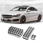  Car Brake Gas Foot Pedal Pads Accelerator Black  Silver Tone 14 X 13 X 5 5 Cm