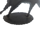 Signed Vintage Folk Art Cowboy Horse Rider Sculpture Welded Steel Western Metal