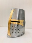 Medieval Templar Knight Helmet Crusader Armor Steel Helmet Reenactment Larp