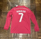 Ronaldo Real Madrid 2014 15 Away Long Sleeve Soccer Jersey Adidas Size Medium