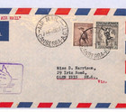 Australia Air Mail 1951 Cover  round Australia Flight  Canberra 8 Transits Ym125