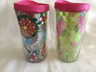 Lot Of 2 Tervis 16 Oz Tumblers  Floral Designs