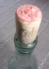 Clear Glass Wine Bottle With Decorative Cork Topper