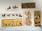 Lot Of 6 Vintage Persian Miniature Hand Painted Camel Bone Panels Signed