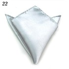 Men s Satin Pocket Square Handkerchief Solid Color For Wedding Party Suit