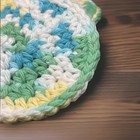 Set Of 4 Handmade Multicolor Crochet Cotton Face Scrubbies Or Coasters