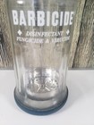 Barbicide Disinfectant Glass Jar Barbershop Container Vtg