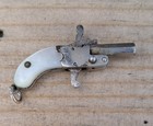 Vintage Miniature Pinfire Pearl Handle Gun Austria Cap Gun Keychain Watch Fob