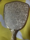 Vintage Brass Handheld Vanity Mirror Ornate Victorian 13 5  Long Hand Accessory