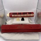 Vintage Hohner Red Melodica Alto Made In Germany  Great Condition Works Complete