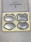 New Pottery Barn Decanter Tags Set 4 Vodka Rum Gin Scotch Liquor 