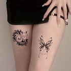30 Sheets Gothic Temporary Tattoos For Women Men  Black Black White 