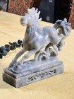 Chinese Art Deco Hand Carved Soap Stone Horse Sculpture statue figurine