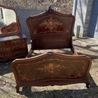 4 Pc  Inlaid Mahogany Bedroom Set  Signed Robert Mitchell