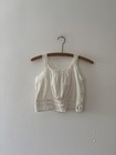 Antique Victorian edwardian Cotton Cropped Button Top Lingerie Underpinnings Xs