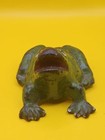Antique Cast Iron Frog Toad Rare Open Mouth Webbed Toes Paperweigh Hubley Arcade