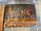 Antique 1896 Ex-voto Mexican Retablo Folk Art Painting  oil On Tin 