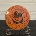 Vintage Georges Briard Round Rooster Tile Metal Trivet Coaster Wall Mid Century