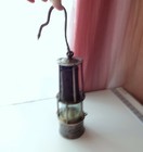 Original Antique Steel Coal Miners Oil Lamp With Hook