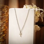 Women 925 Sterling Silver Jesus Church Small Cross Pendant Chain Necklace Gift