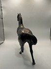 Vintage Cast Bronze Brass Horse Sculpture Prancing Equestrian Statue 9     