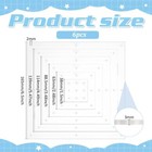 6pcs Square Quilting Template Set 1 2 3 4 5 6 Inch Acrylic Embroidery Tool Dr   