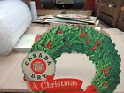 Vintage Canada Dry Christmas Tradition Wreath Decoration Cardboard Double Sign 