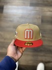 New Era Mexico Wbc Tan red 59fifty Fitted Hat  sz 7 1 2 