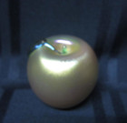 Grant Randolph Studio Iridescent Art Glass Small Golden Apple Paperweight Signed