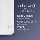 Netgear - Orbi 870 Series Be21000 Tri-band Mesh Wi-fi 7 Satellite - White