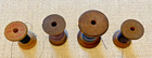 Lot Of 4 Antique Vintage  Plain Wooden Industrial Textile Bobbins Spools