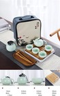 Ceramic Kungfu Tea Set Travel Tea Set With Portable Teapot teacups tea Canister 