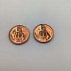 2 X Vintage Erotic Coin Heads I Win Tails You Lose Naked Lady Risqu   Token